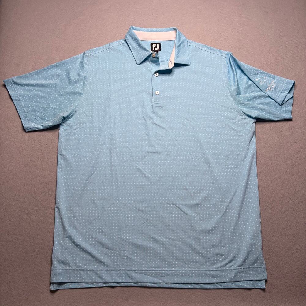FootJoy FJ Whitehawk Ranch Golf Polo Shirt Men’s XL Light Blue casual outdoors